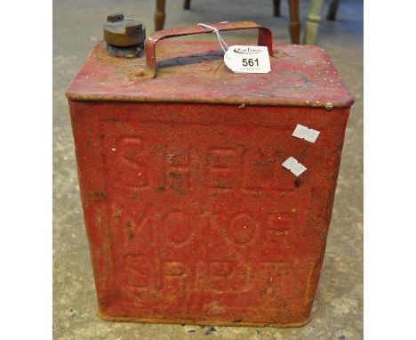 Vintage Shell motor spirit metal oil can.(B.P. 21% + VAT) 
