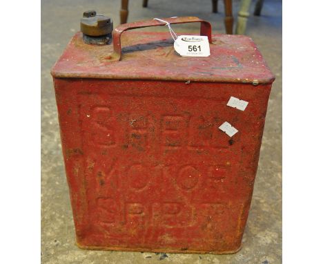 Vintage Shell motor spirit metal oil can.(B.P. 21% + VAT) 