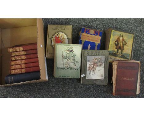 Box of assorted vintage and antiquarian books to include; six volumes of 'The Decline and fall of the Roman Empire' by Edward