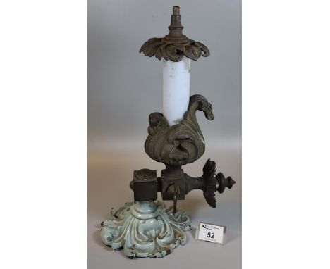 Rococo style metal and enamel wall light sconce, late 19th Century.(B.P. 21% + VAT) 