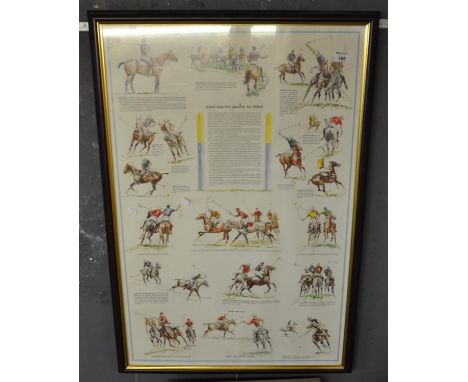 Sam Savitt, 'Guide to Polo', a coloured print published in New York 1987, 88 x 60cm approx. Framed and glazed. (B.P. 21% + VA