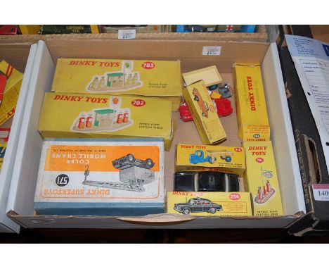 One tray containing a quantity of incomplete and playworn Dinky Toys diecast, to include No.256 Police Patrol car, 2x No.781 