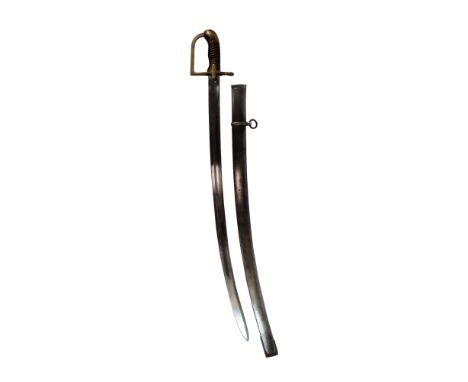 Polish M1934 Cavalry Sword 33 inch single edged slightly curved blade with narrow rear fuller.  Forte stamped 'H Ludwikow Kie