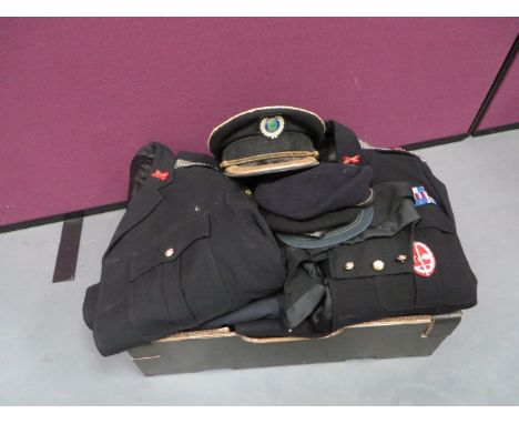 Quantity of Frontiersmen Uniforms including 2 x black tunics with shoulder chains. Embroidery arm badges Hallamshire Frontier