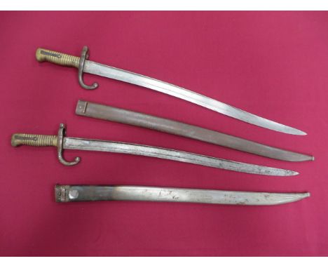 Egyptian Remington Bayonet and French Chassepot Bayonet single edged Yataghan blade with large fuller. Forte with German cont