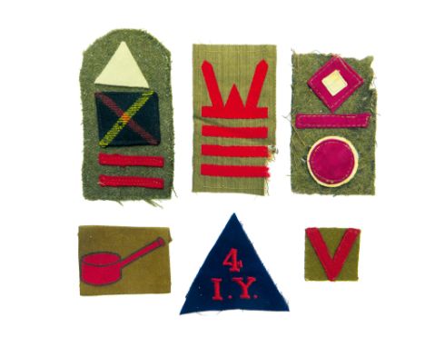 Small Selection of Formation and Battle Patches including embroidery 4 IY ... Field made 1st Batt East Lancs Reg battle patch