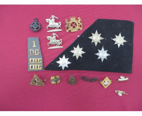 Selection of Various Badges Including Cavalry cap badges include white metal Fife & Forfar Yeomanry by Gaunt (lugs) ... White