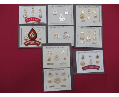 Large Selection of Anodised Corps Cap, Collar and Shoulder Titles cap badges include QC Army Junior School of Music ... QC Ro