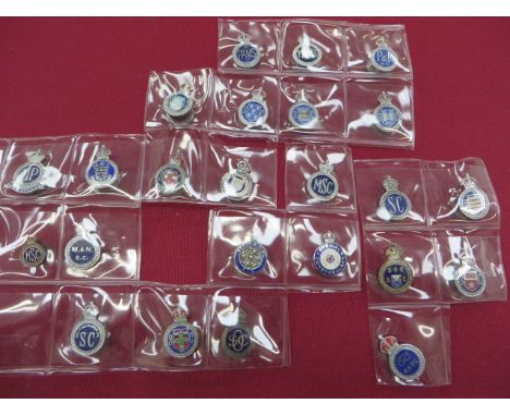 Good Selection of Pre 1953 Special Constable Lapel Badges chrome and enamel Kings crown examples including MP War Reserve ...