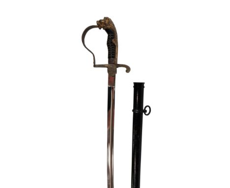 German Third Reich Officer's Sword 30 inch single edged slightly curved blade.  The forte with 'Alcoso' trade mark.  Gilt ste