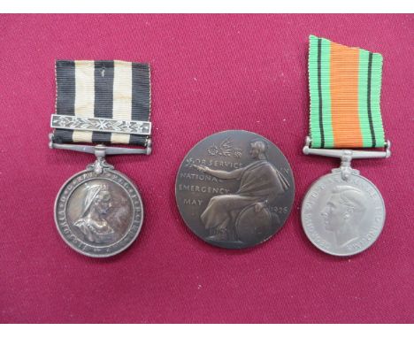 National Emergency 1926 Medallion darkened bronze 'For Service In National Emergency May 1926' medallion. Together with Servi