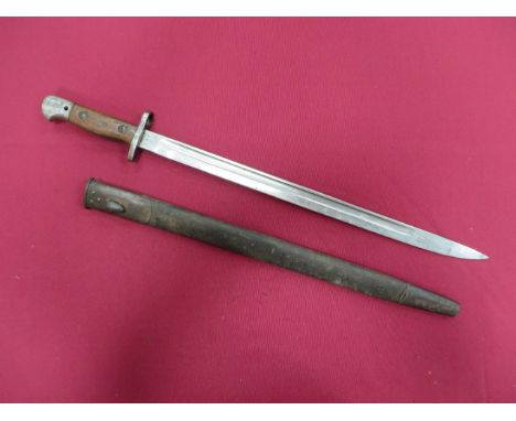 WW1 British 1907 SMLE Lancashire Fusiliers Marked Bayonet 17 1/4 inch single edged blade with wide fuller. The forte marked '