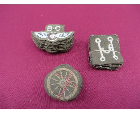 Good Selection of Army Trade Badges consisting 12 x embroidery horse's bit Saddler ... 12 x embroidery wheel ... 12 x embroid