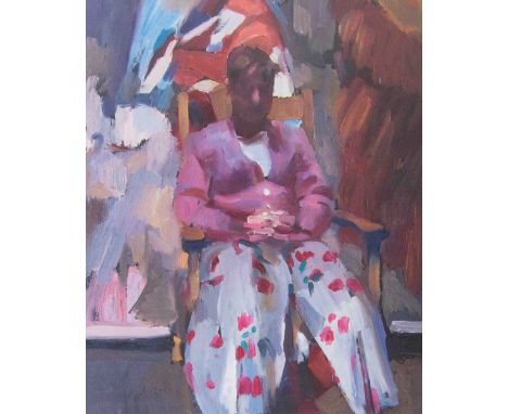 Robert Lenkiewicz (1941-2002) 'Brief Study of Tina', a girl who walked in from the street and asked to be painted, signed, in