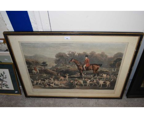 Large hunting style print after James Ward RA published 1821 by Turner entitled Ralph John Lampton His Horse and Undertaker a