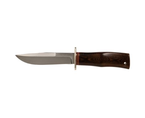 Morseth 'Hunter's Bowie' Custom Knife  Having 4.75-inch near-mirror polished blade with a 3.5-inch swedge having last 2.5-inc