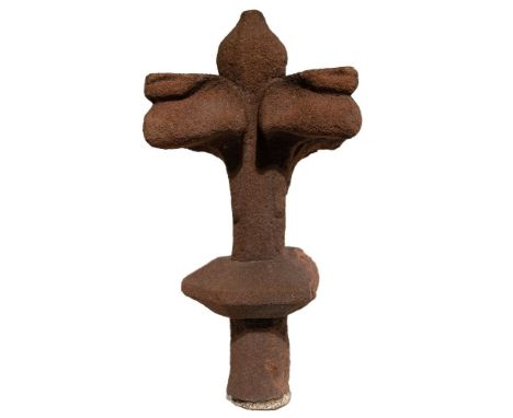 German Gothic Architectural Fragment  Red sandstone architectural fragment from the Friedburg Munster Cathedral in Germany; t