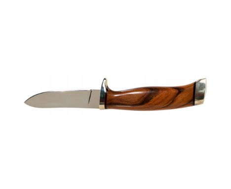 Corbet (C.R.) Sigman 'Utility Hunter' Custom Knife  Having 3.5-inch mirror polished drop-point blade marked 'C. R. Sigman' on