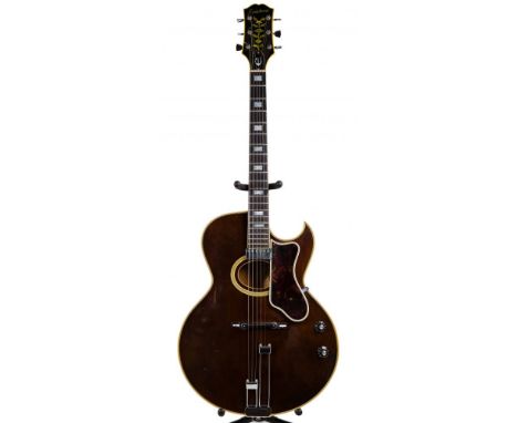 1968 Howard Roberts Epiphone Electric Guitar  Serial # 523366, hollow body, maple having a cherry and ebony finish, ebony fre