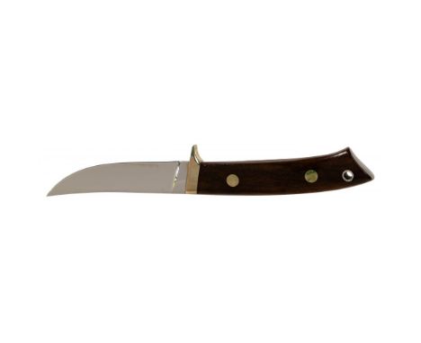 Corbet (C.R.) Sigman 'Upswept Hunter' Custom Knife  Having 3.5-inch mirror polished up-swept blade with visible full-tapered 