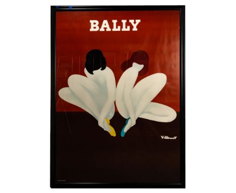 Bernard Villemot (French, 1911-1989) 'Bally (Le Lotus)' Lithograph Poster  c.1982, printed signature lower right, depicting (