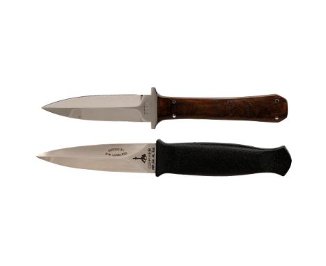 David Beck and R. W. Loveless / Gerber Boot Knife Assortment  (2) items including a custom knife by David Beck having a 3.25-