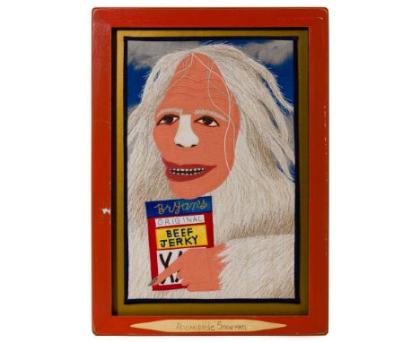 Chris Roberts-Antieau (American, b.1950) 'Abominable Snowman' Tapestry  2017, unsigned, titled on bottom middle of frame, dep