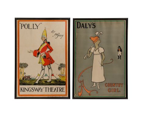 Opera Lithograph Posters  (2) items including (after) Doris Clare Zinkeisen (British, 1898-1991) 'Polly', 1923, printed signa