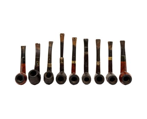 Smoking Pipe Assortment  (9) items with manufacturers including Charaton, Briarcraft, Barling Fossil, Parker and Dunhill; a D