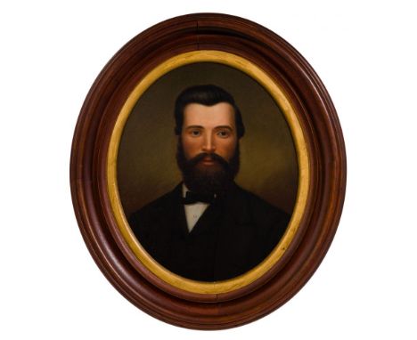 'Portrait of William Lloyd' Oil on Panel  c.1830, unsigned, depicting the portrait of a young bearded man, in a wood frame, w