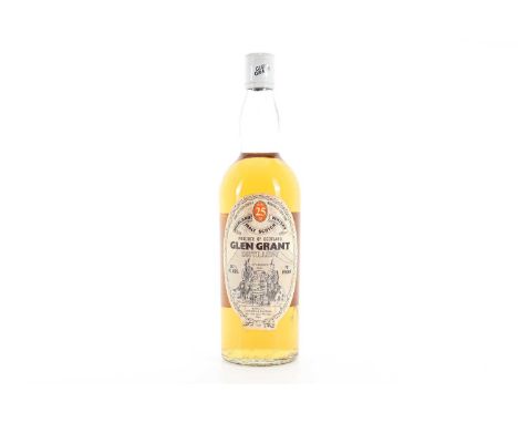 GLEN GRANT 25 YEAR OLD GORDON & MACPHAIL 26 2/3 FL OZ SPEYSIDE SINGLE MALT  70° Proof / 26 2/3 fl oz  Glen Grant was the firs