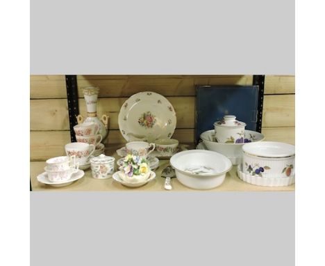 A collection of Royal Worcester Evesham pattern dinner wares, together with Paragon tea wares and a Minton Haddon Hall sugar 