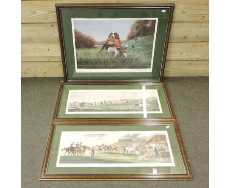 Terrance Macklin, First to the Bird - Springer, limited edition print, signed in pencil and numbered 149/500, 37 x 55cm, toge