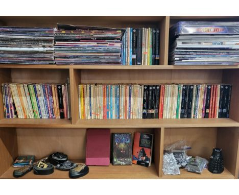 A collection of over one hundred Dr Who paperbacks including 'Power of Daleks', 'Dr Who Combat Rock' (signed by Anneke Wills,