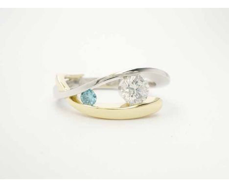 HANDMADE DIAMOND RING 

Generously donated by Alan P. Fulton Artisan Goldsmith

Handmade 2 stone sky blue and white round bri