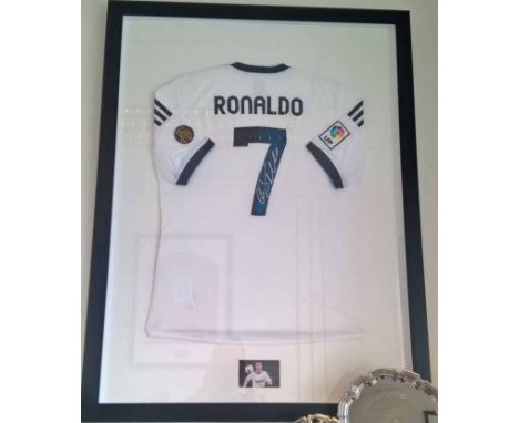 RONALDO SIGNED FOOTBALL SHIRT 

Generously donated by Street Soccer Scotland

Signed Cristiano Ronaldo Real Madrid Home Shirt