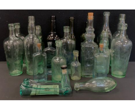 Advertising  Bottles- in Codd, whisky, Beer etc including R L Jones Mansfield, Bert Mettham, Mansfield, G Dale Grantham, Old 