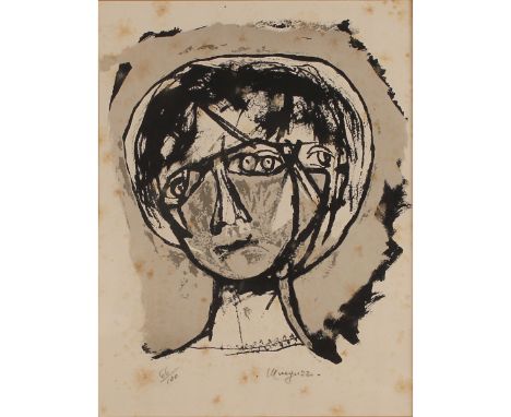 Litografia su carta esemplare 66/100. Cm 32x42.Lithograph on paper, exemplary&nbsp;66/100. Cm 32x42.