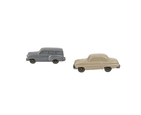 WIKING zwei Opel der 1950er Jahre, bestehend aus Opel Olympia Rekord '53, braunelfenbein, GK 2003: 80/1, 1955/56 und basaltgr