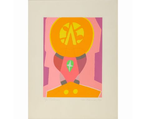 ACKERMANN, MAX (1887-1975) "Traumreise" 1970 Farbserigraphie, Ex. 38/80, signiert datiert unten rechts, HxB: 44/32,5 cm. Rahm