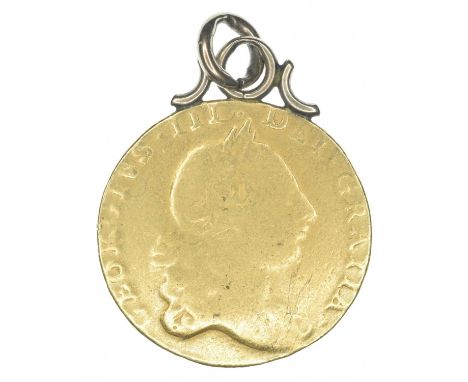 King George III, Guinea, 1764, Second laureate head r. R. Crowned shield of arms, the milled edge having been smoothed, gold,