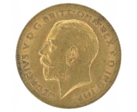 King George V, Half-Sovereign, 1911, Bare head l. R. St George and dragon, London Mint, edge milled, gold, weight 4g, S.4006,