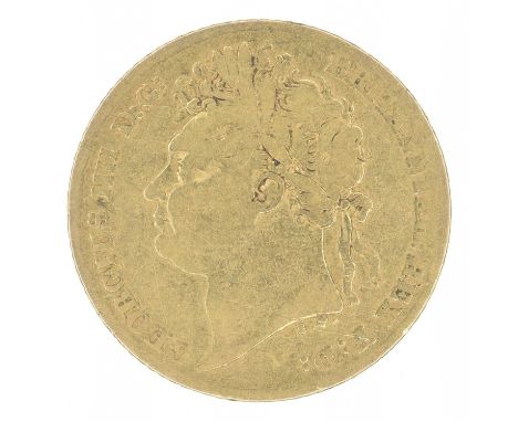 King George IV, Half-Sovereign, 1825, Laureate head l. R. Plain crowned shield, edge milled, gold, weight 3.8g, S.3803.