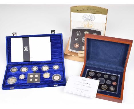 Collection of mainly Royal Mint Annual Proof Coin Sets to include 2012 Proof Coin Set, 2008 UK Coinage Royal Shield of Arms, 