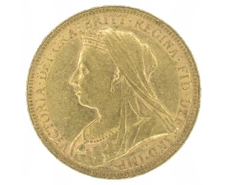 Queen Victoria, Sovereign, 1893, Old veiled bust l. R. St. George and dragon, London Mint, edge milled, gold, weight 8g, S.38