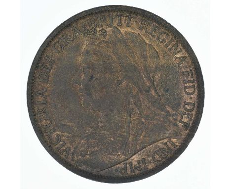 Queen Victoria, Pennies, 1896 and 1901, Old veiled bust l. R. Britannia seated r. date in exergue, copper, S.3961, both aBU (