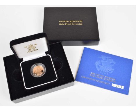 2005 Royal Mint, Proof Sovereign, weight 7.98g, diameter 22.05mm, struck in 22 carat gold, with obverse portrait by Ian Rank-