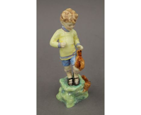 A Royal Worcester porcelain figure modelled by Freda Doughty, entitled 'October'. 19.5 cm high.