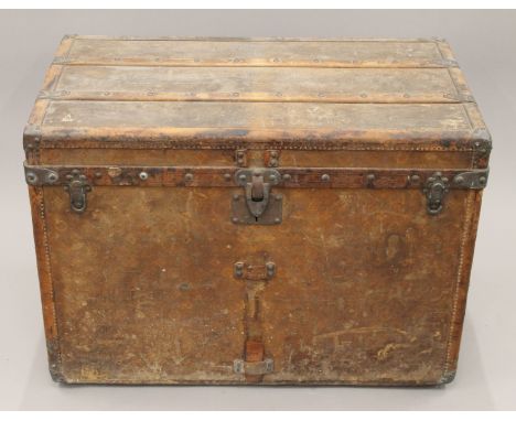 A vintage Louis Vuitton trunk. 75.5 cm wide.
