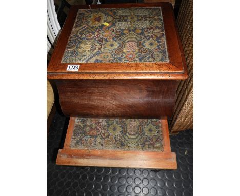 Tapestry Topped Commode 
